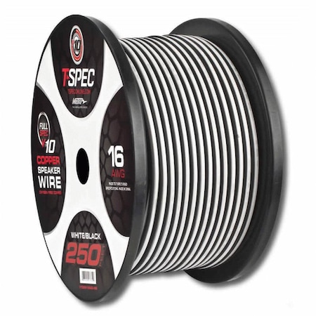 Metra Electronics 16 AWG 250 FT WHIT/BLACK OFC SPEAKER WIRE - V10 SERIES V10SW16250-WB